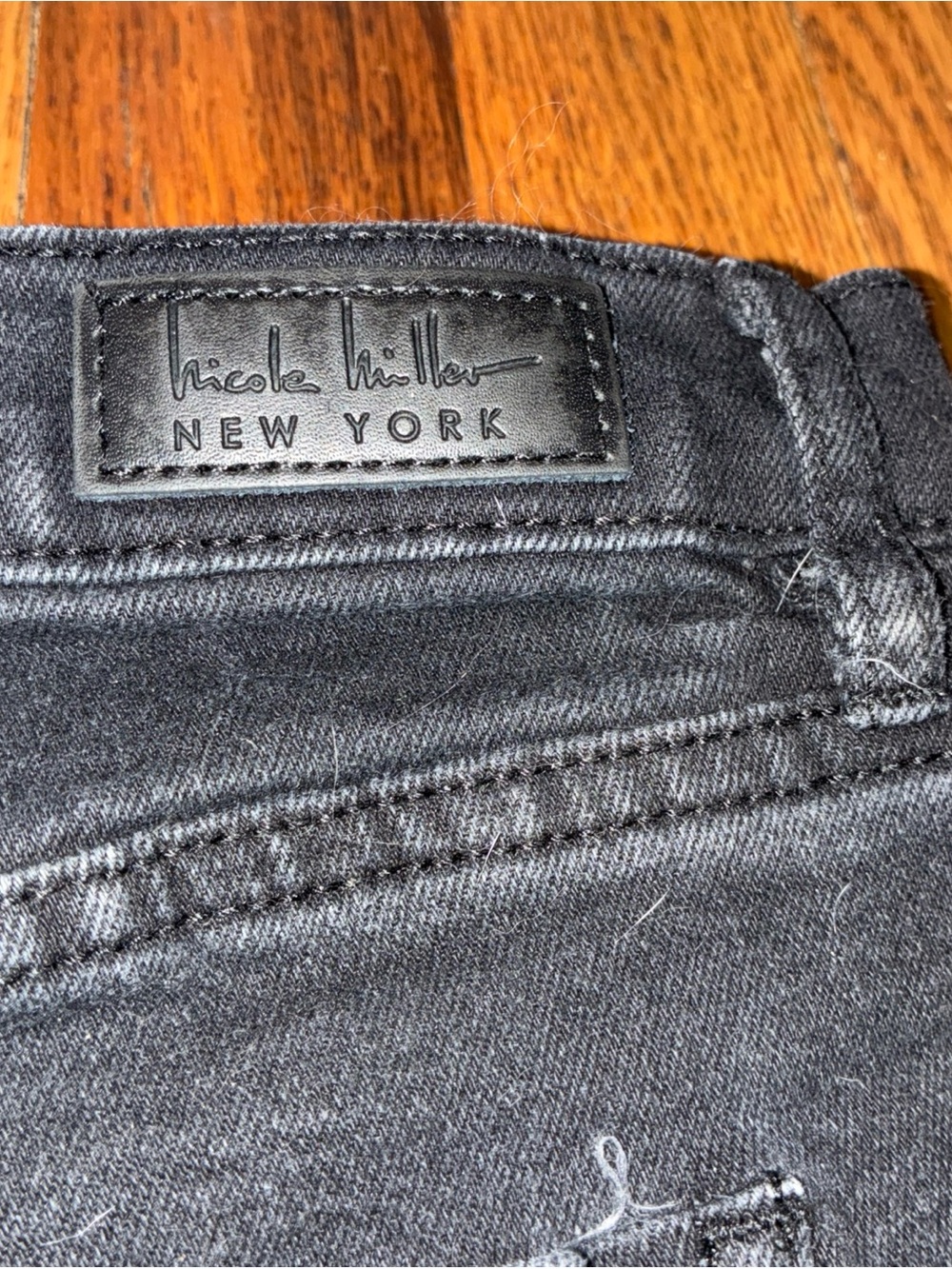 Nicole Miller Black Denim Mini Shorts - Picture 13 of 13